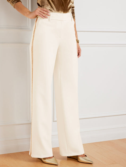 WIDE LEG PANTS - SEQUIN STRIPE