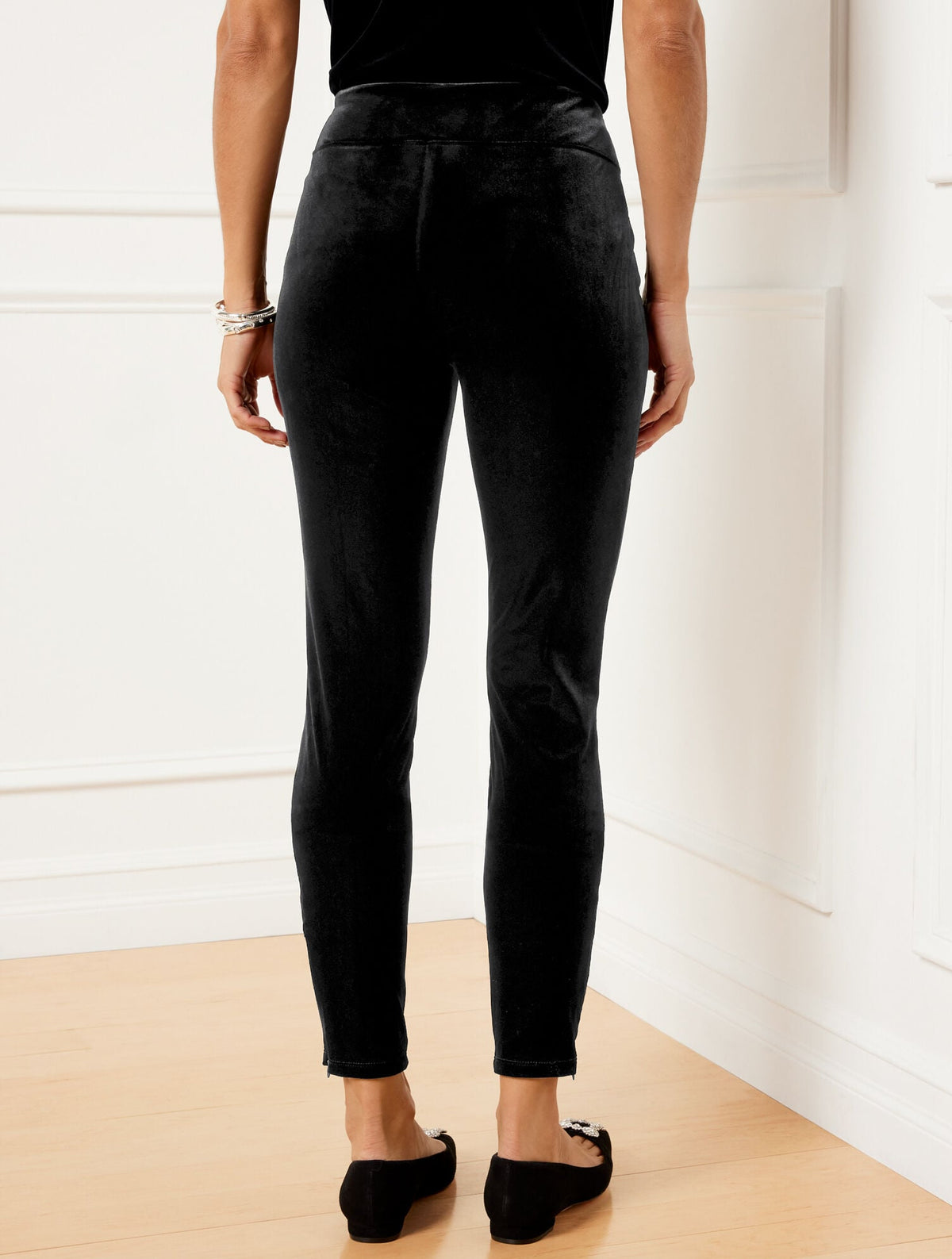 TALBOTS SOHO STRECH VELVET LEGGINGS