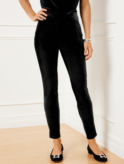 TALBOTS SOHO STRECH VELVET LEGGINGS