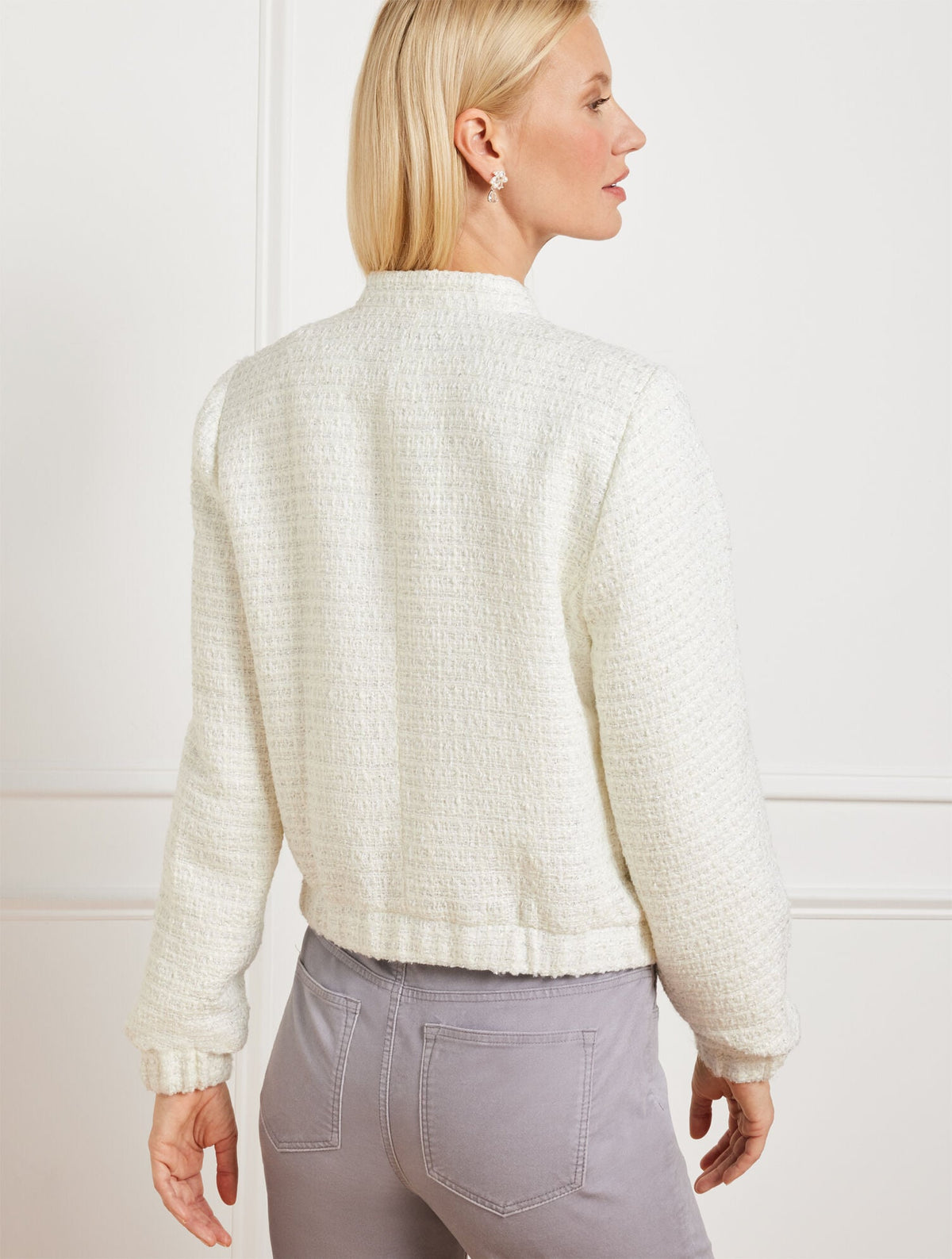 SPARKLE TWEED BOMBER JACKET