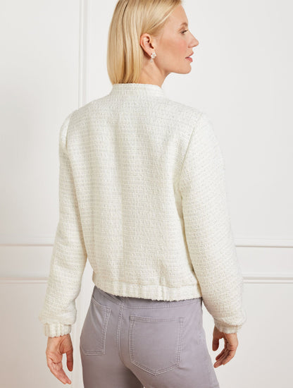 SPARKLE TWEED BOMBER JACKET