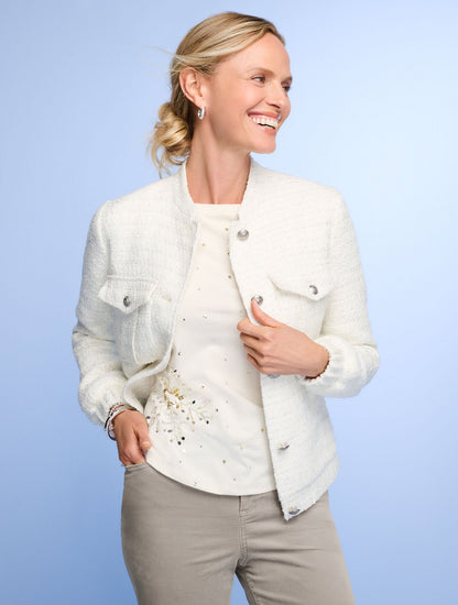 SPARKLE TWEED BOMBER JACKET