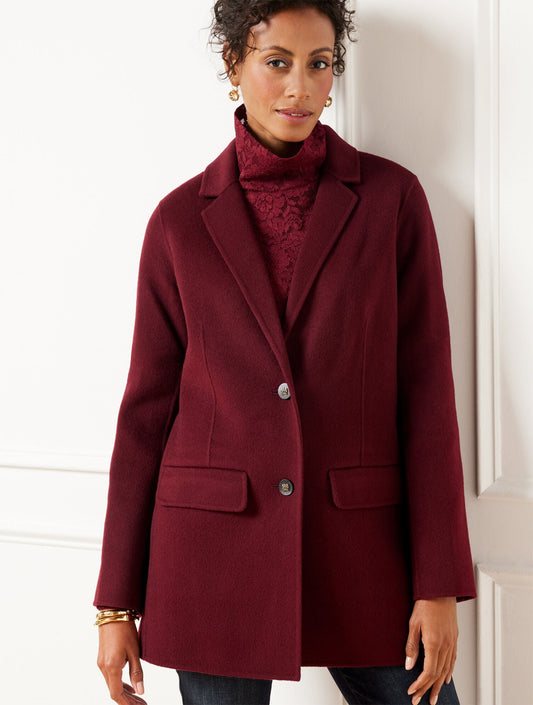 DOUBLE FACE WOOL BLEND BLAZER