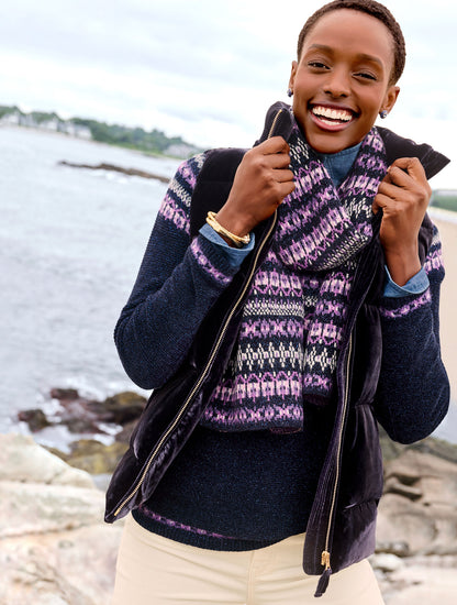 EFFORTLESS VELVET DOWN PUFFER VEST