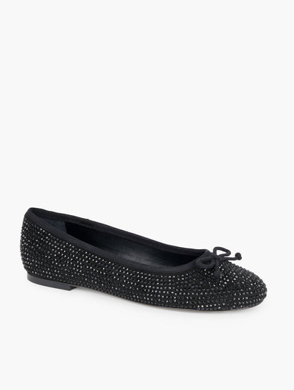 BLAIR RHINESTONE SUEDE BALLET FLATS