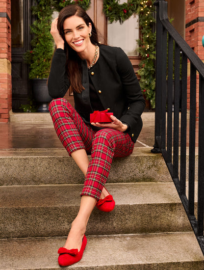 EDISON BOW SUEDE FLATS