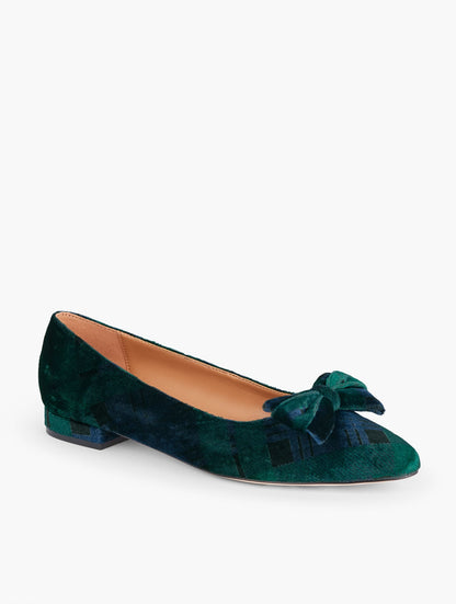 EDISON BOW FLATS - VELVET SNOWFLAKE