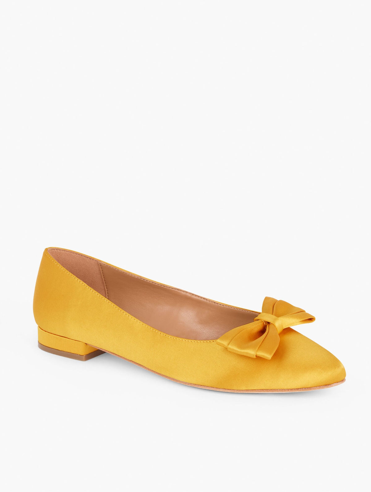 EDISON BOW SATIN FLATS