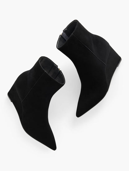 EMMA SUEDE WEDGE BOOTIE