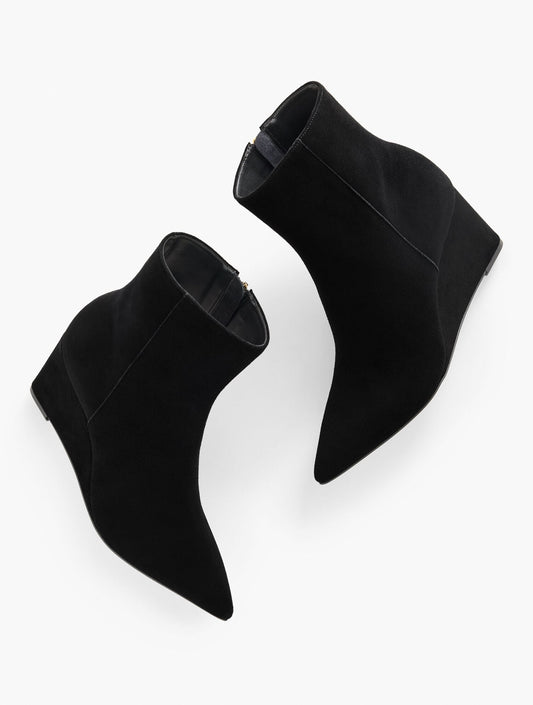 EMMA SUEDE WEDGE BOOTIE