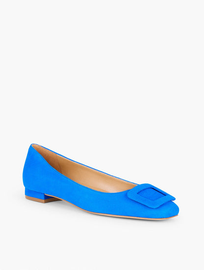 SUTTON SUEDE BUCKLE FLATS