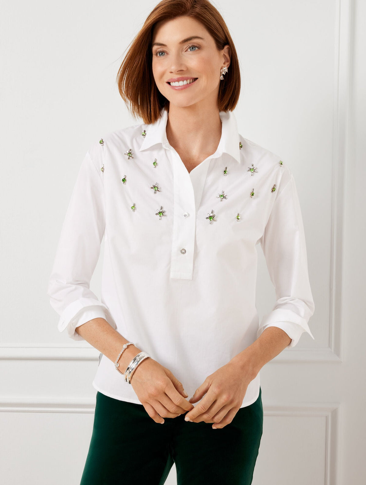 EMBELLISHED SHORT SHIRT