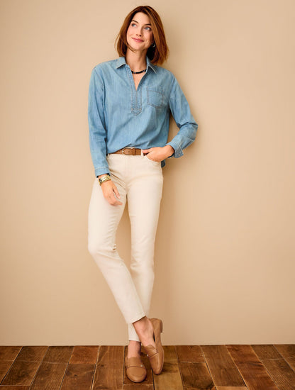 DENIM SHORT SHIRT