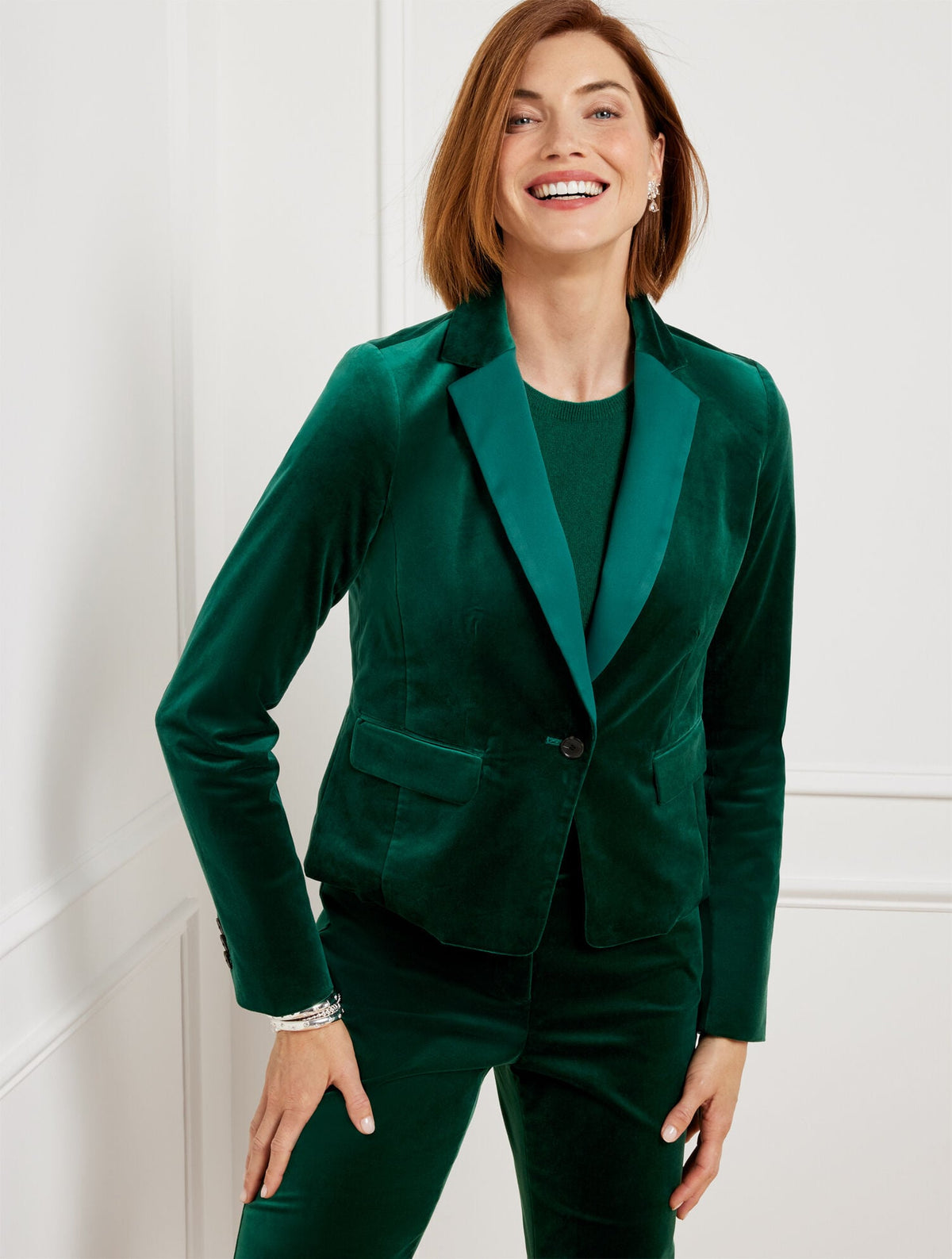 VELVETEEN CROPPED BLAZER