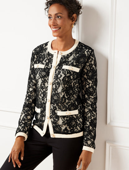 FLORAL LACE CARDIGAN