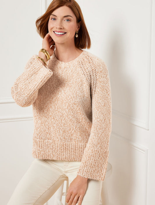 SHAKER STITCH SWEATER - METALLIC MARL