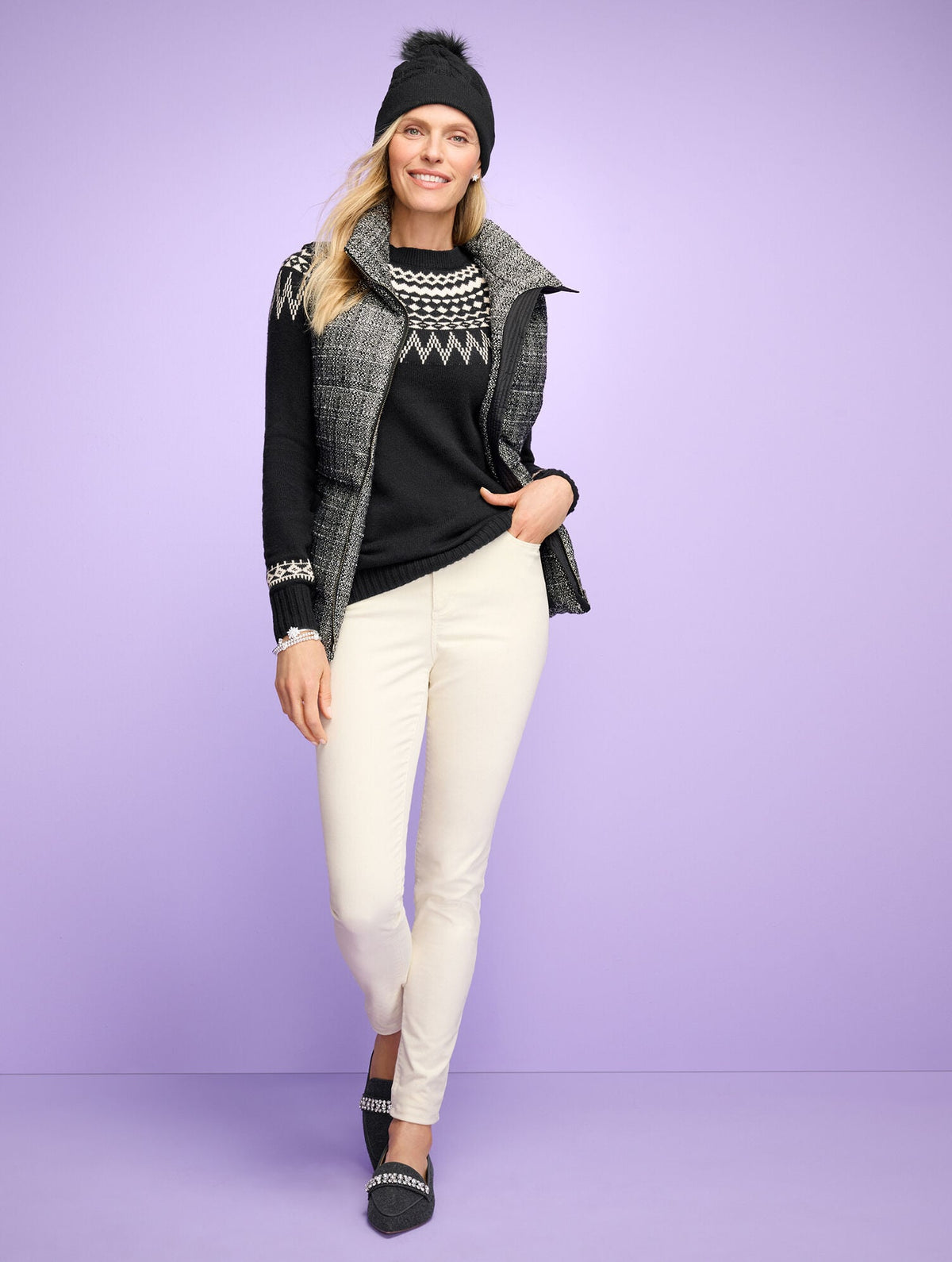 CREWNECK SWEATER - SPIRITED FAIR ISLE