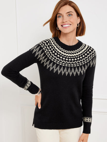 CREWNECK SWEATER - SPIRITED FAIR ISLE