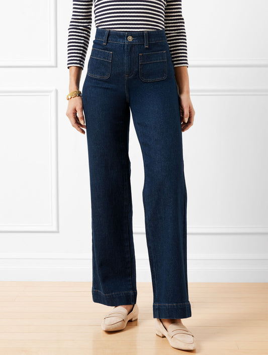 PATCH POCKET CLASSIC JEAN TROUSERS - ASTORIA WASH