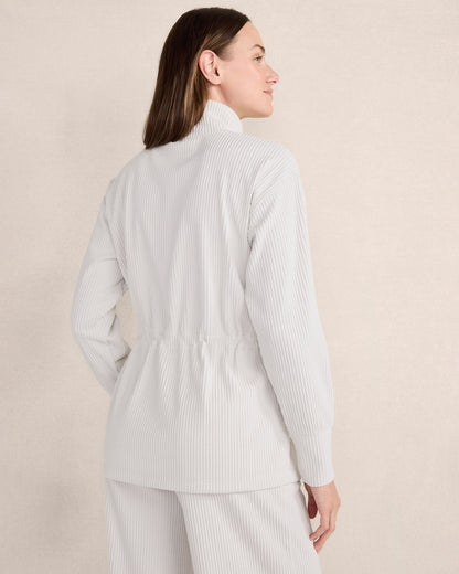 OTTOMAN RIB DRAWSTRING-WAIST TUNIC