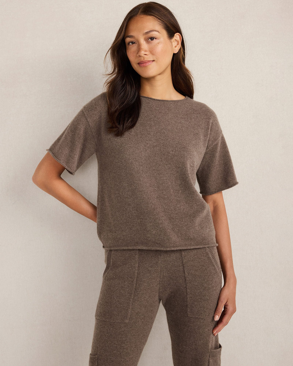 CASHMERE CREWNECK TEE