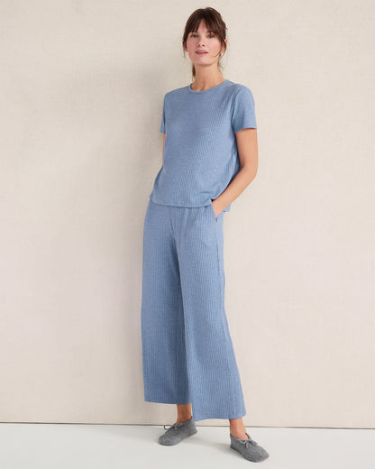 DRAPEY RIB KNIT PANTS