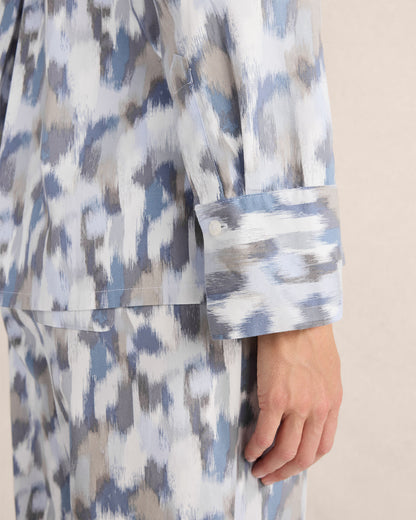 ORGANIC COTTON BRUSHSTROKE PAJAMA TOP