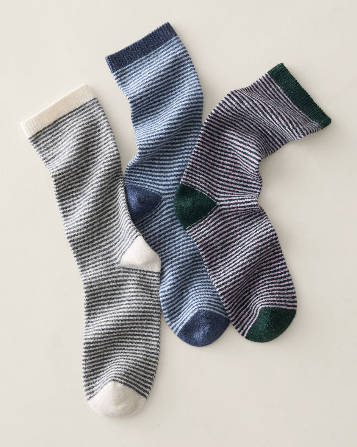 CASHMERE STRIPED SOCKS
