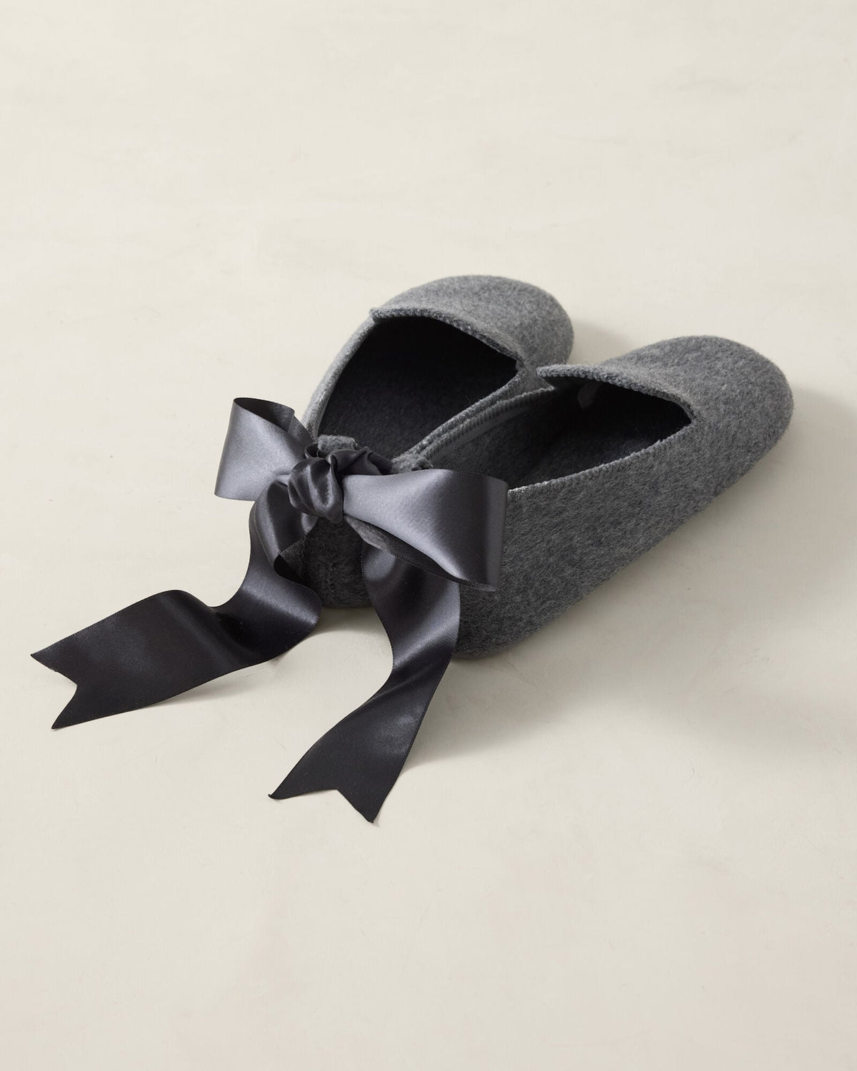 FELTED WOOL BLEND LOAFER SLIPPERS