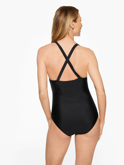 AQUA CLUB SCOOP NECK ONE-PIECE SWIMSUIT