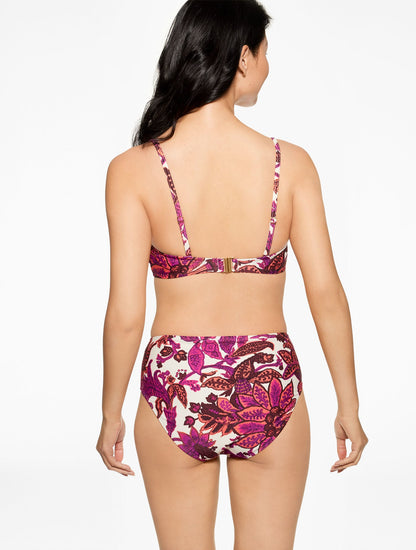 AQUA CLUB BANDEAU BIKINI TOP - BALI BLOOMS