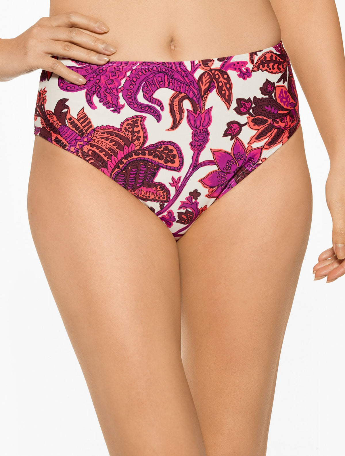AQUA CLUB ULTRA HIGH WAIST SWIM BOTTOM - BALI BLOOMS