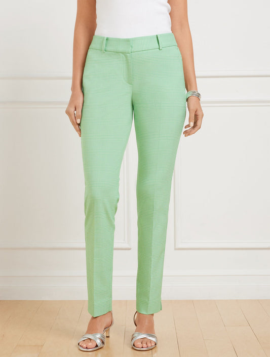 TALBOTS HAMPSHIRE STRAIGHT ANKLE PANTS - LUCETTA GLEN PLAID