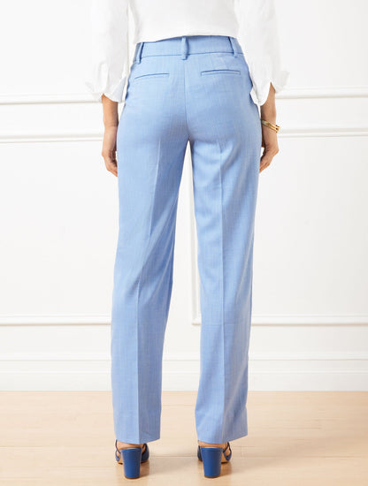 TALBOTS SOUTHAMPTON STRAIGHT LEG PANTS - SPRING HERRINGBONE