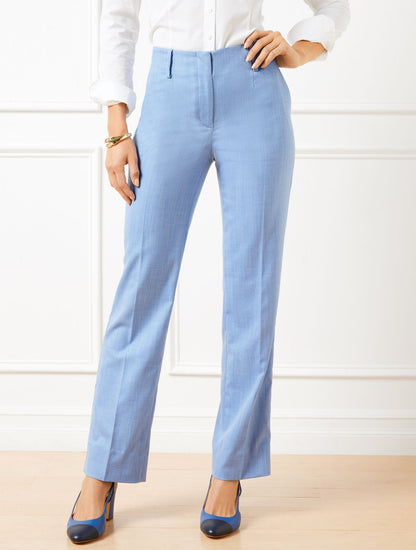 TALBOTS SOUTHAMPTON STRAIGHT LEG PANTS - SPRING HERRINGBONE
