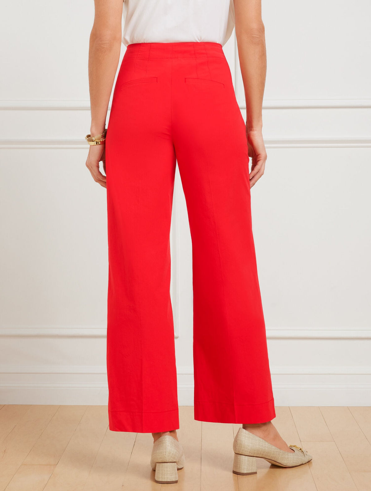 WIDE ANKLE FRESH POPLIN PANTS