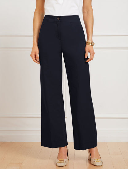 WIDE ANKLE FRESH POPLIN PANTS