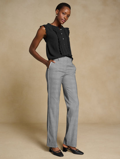 TALBOTS SOUTHAMPTON STRAIGHT LEG PANTS - LUCETTA GLEN PLAID