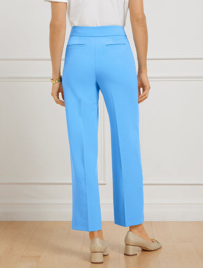 TAILORED STRETCH SLIM WIDE ANKLE PANTS