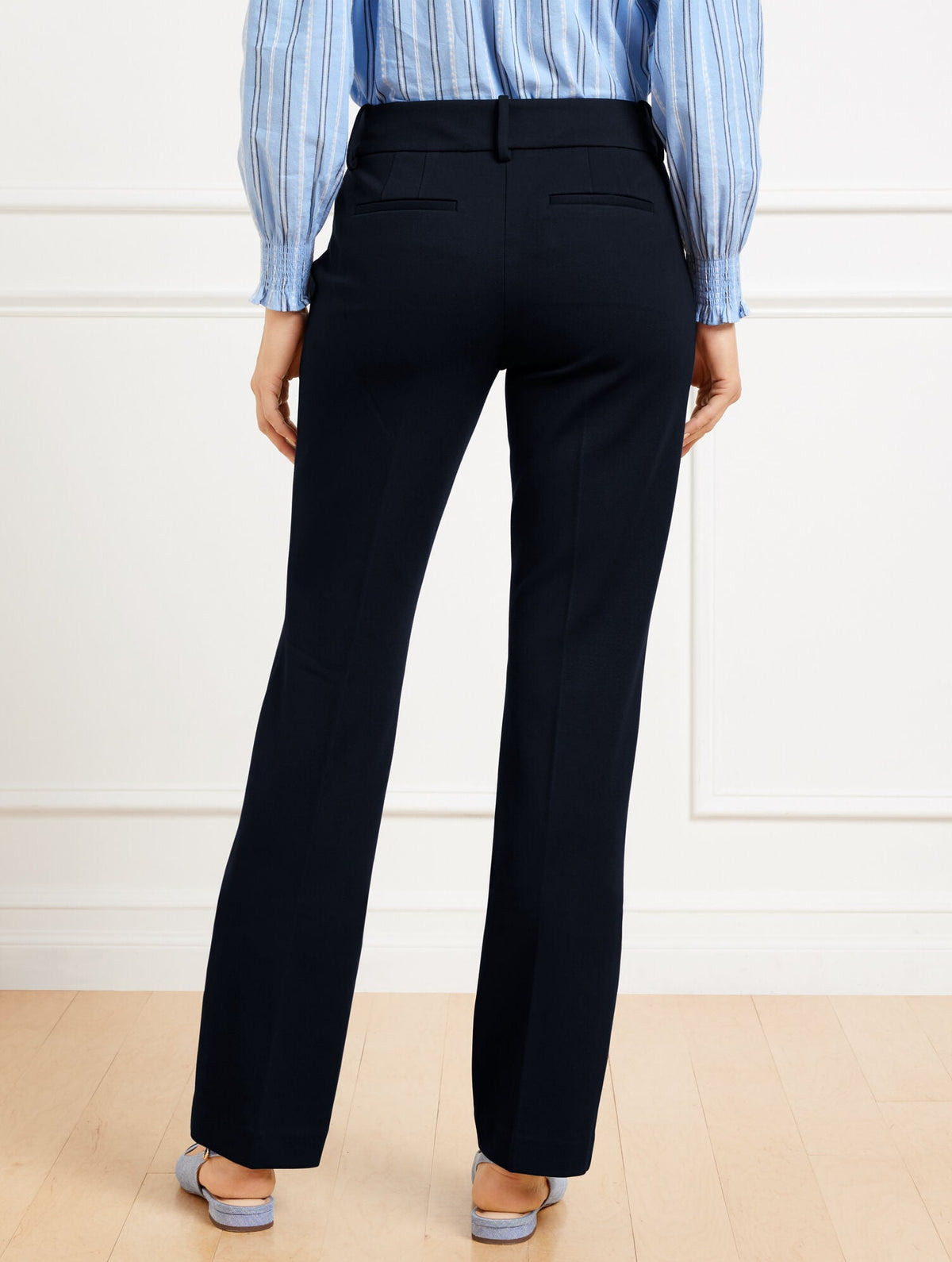 STRAIGHT LEG PONTE TROUSERS