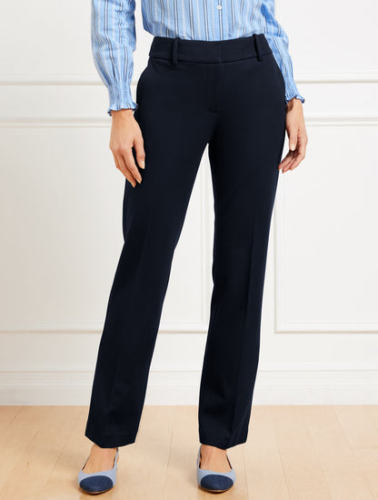 STRAIGHT LEG PONTE TROUSERS