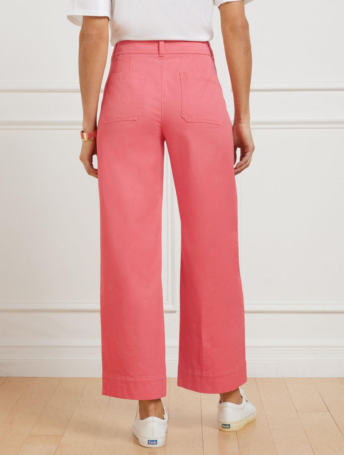 WIDE ANKLE TWILL PANTS