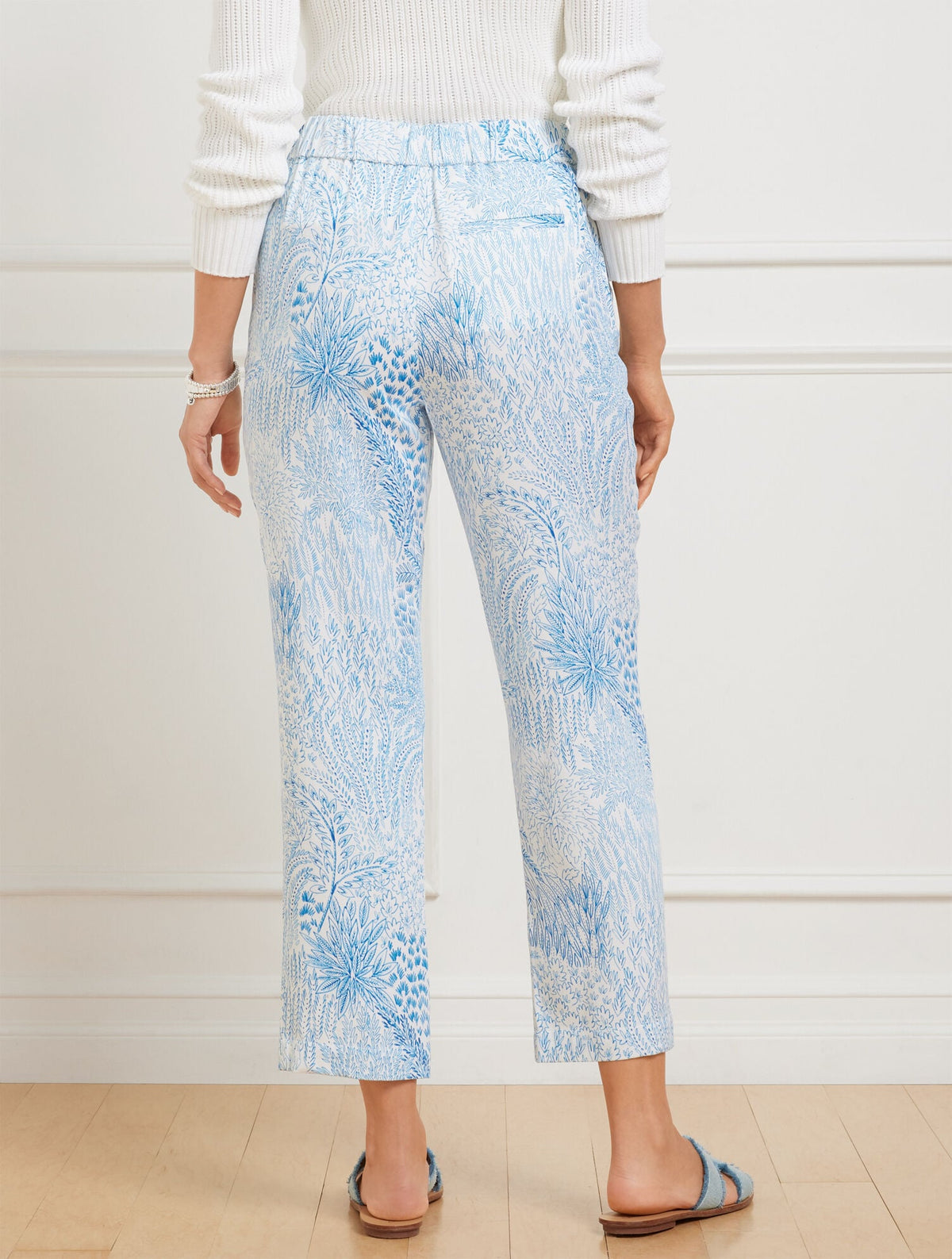 SLIM LEG CROP PANTS - BLISSFUL MEADOW
