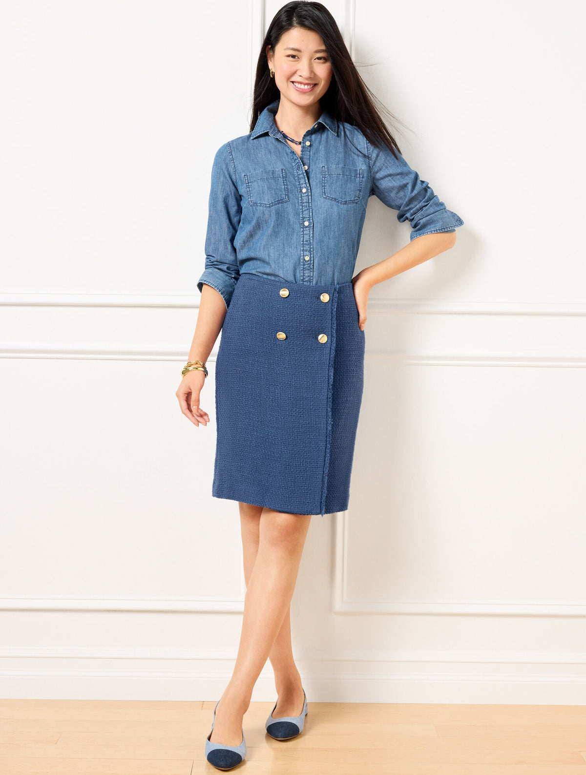 AMHERST TWEED A-LINE SKIRT