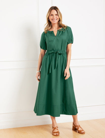 MODERN POPLIN DRAWSTRING SKIRT