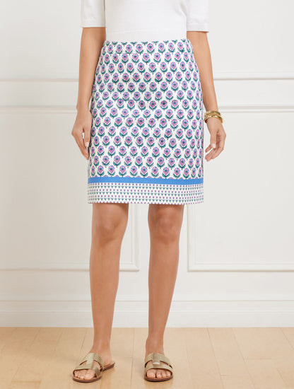 CANVAS A-LINE SKIRT – WOODBLOCK FLORAL
