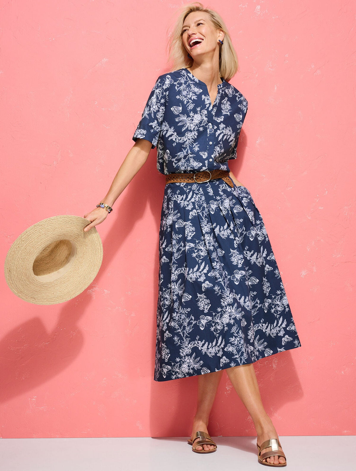 PIPER PLEATED SKIRT - PENCIL BUTTERFLY