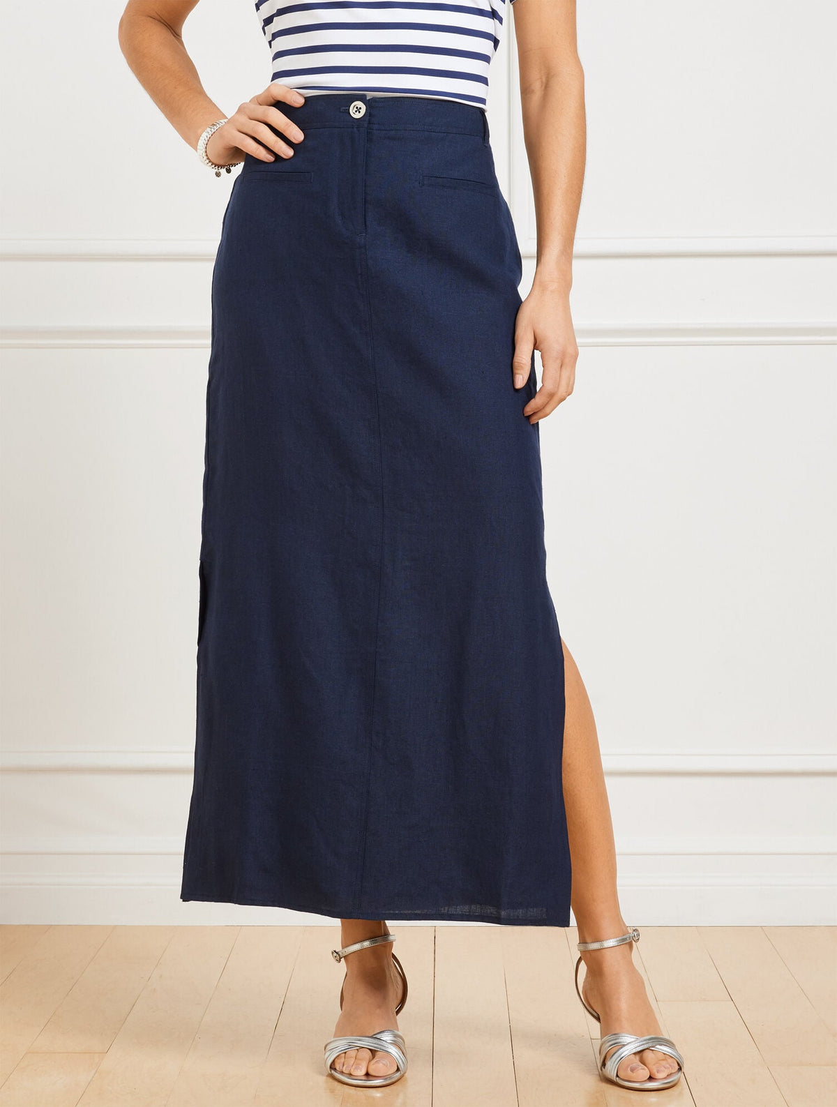 LINEN TROUSER SKIRT