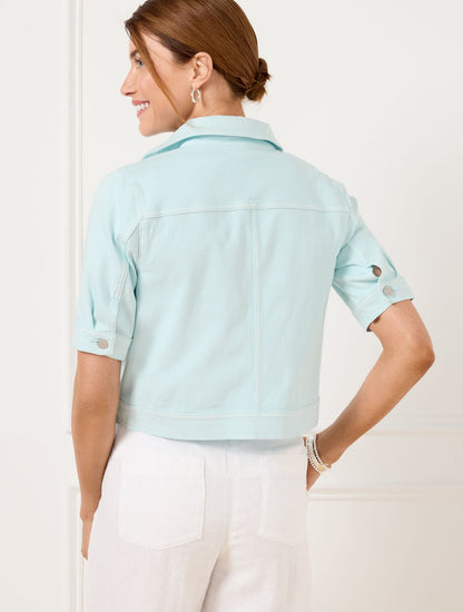 SHORT SLEEVE JEAN JACKET - COLORS