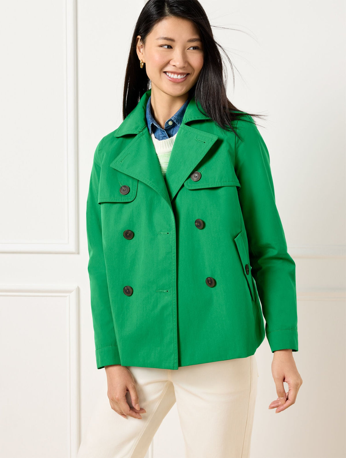 TWILL SHORT TRENCH COAT